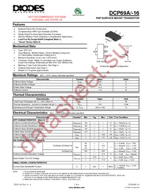 DCP69A-16-13 datasheet  